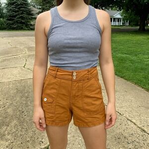 Anthropologie The Wanderer Shorts Womens 26 Brown‎ Linen Blend Pockets Bohemian